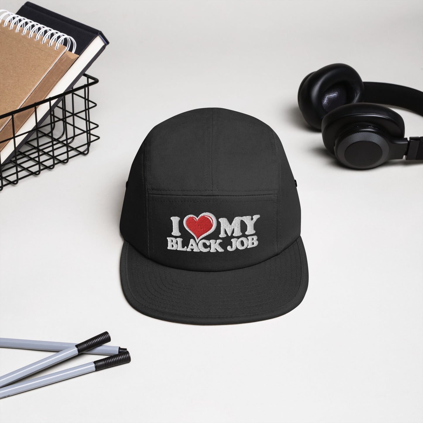 I Love My Black Job Five Panel Cap