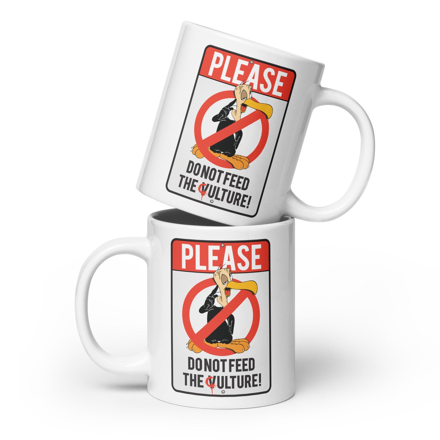 Culture Vulture White glossy mug