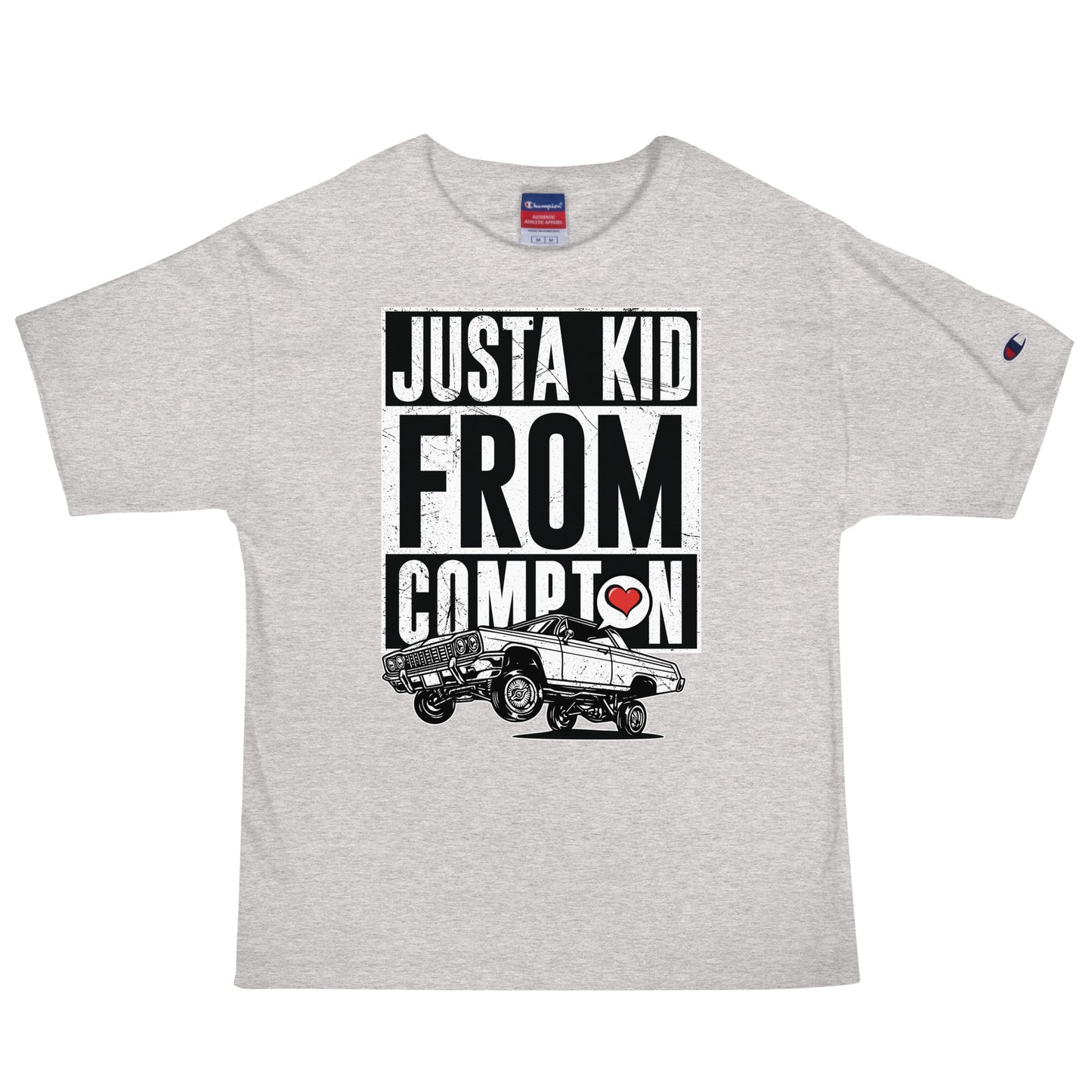 JUST A KID FROM COMPTON Men's Champion T-Shirt