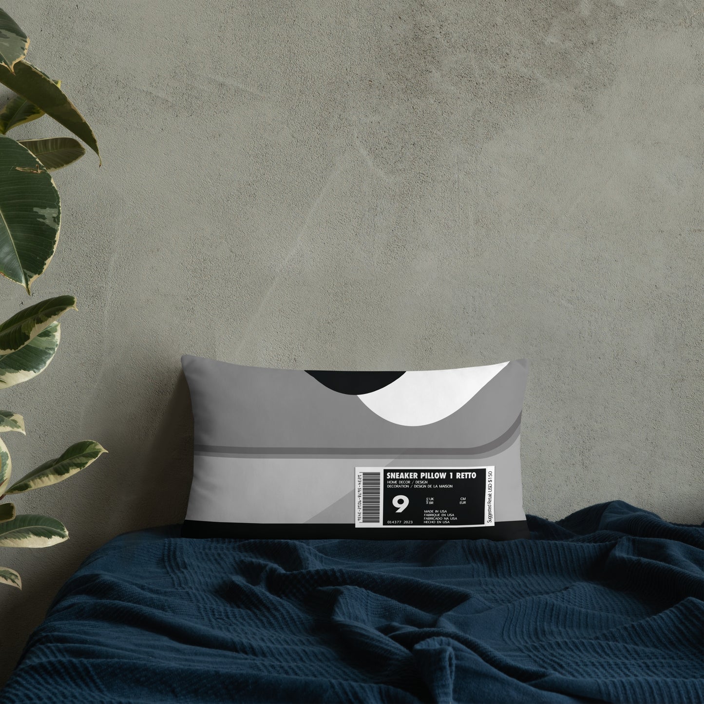 Grey Box Sneaker Pillow