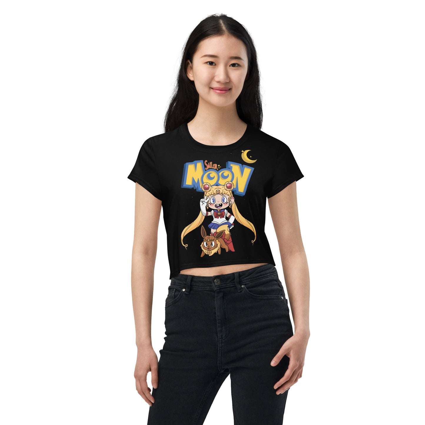 Moon Works Studio All-Over Print Crop Tee