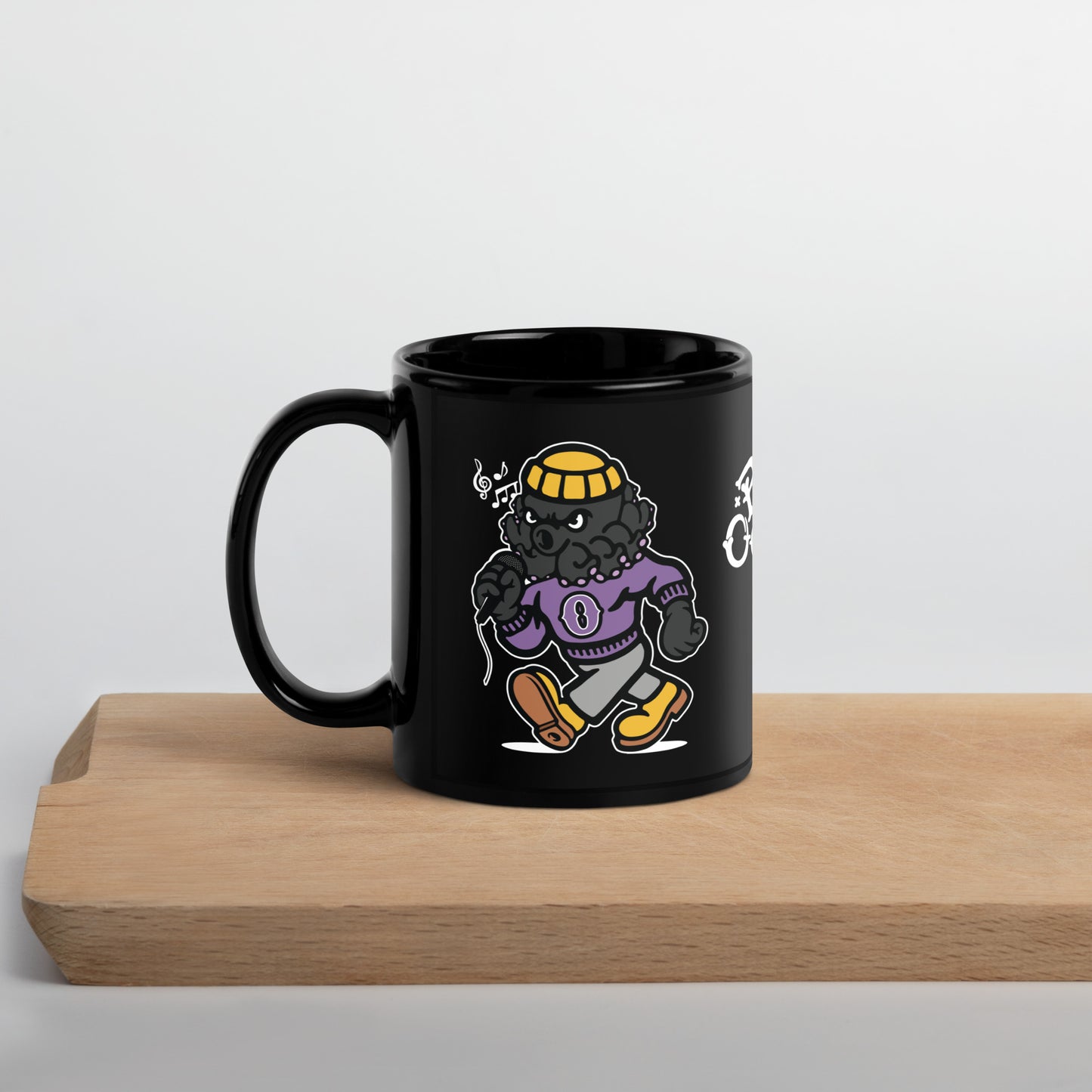 Black Octopus Black Glossy Mug