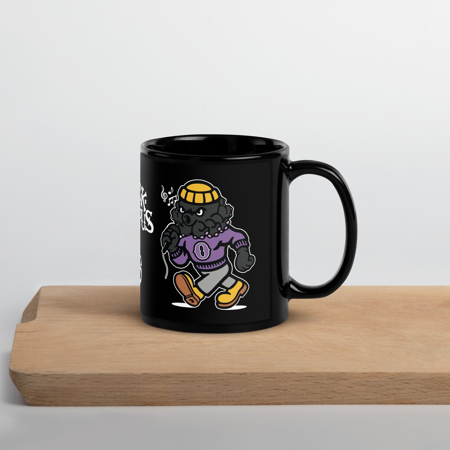 Black Octopus Black Glossy Mug