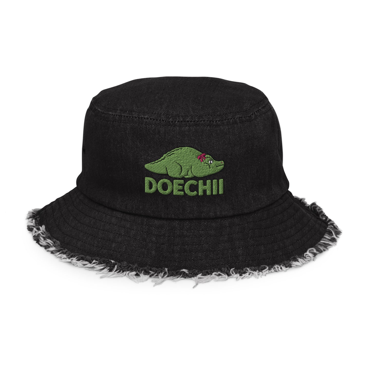 DOECHII Distressed denim bucket hat