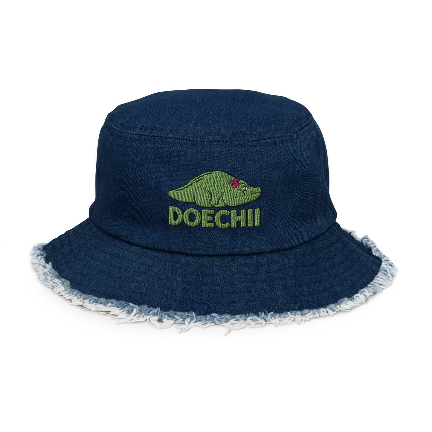 DOECHII Distressed denim bucket hat