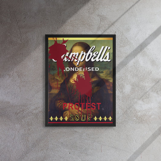 Protest Soup Framed canvas