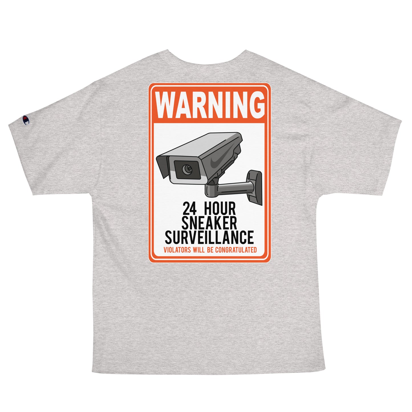 SHOE GAZING CHECK (ORANGE) Men's Champion T-Shirt