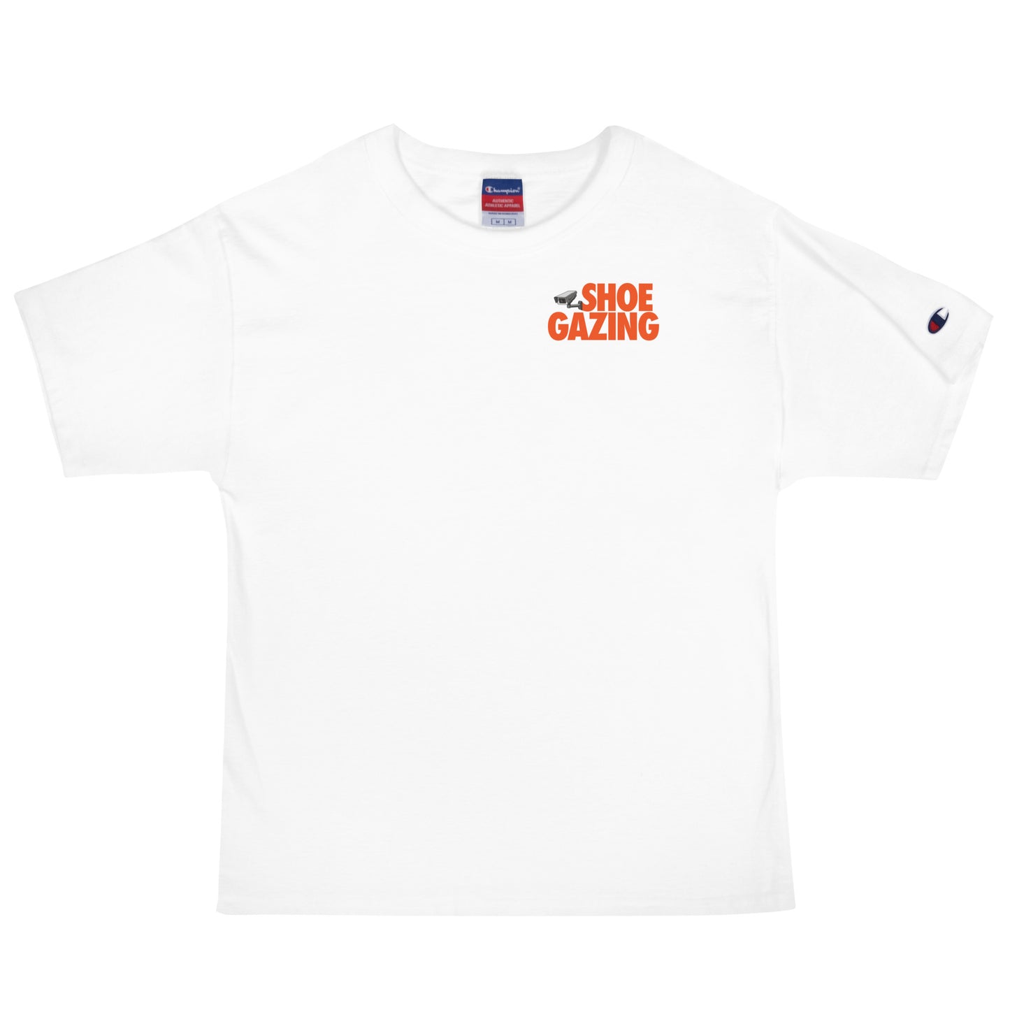 SHOE GAZING CHECK (ORANGE) Men's Champion T-Shirt