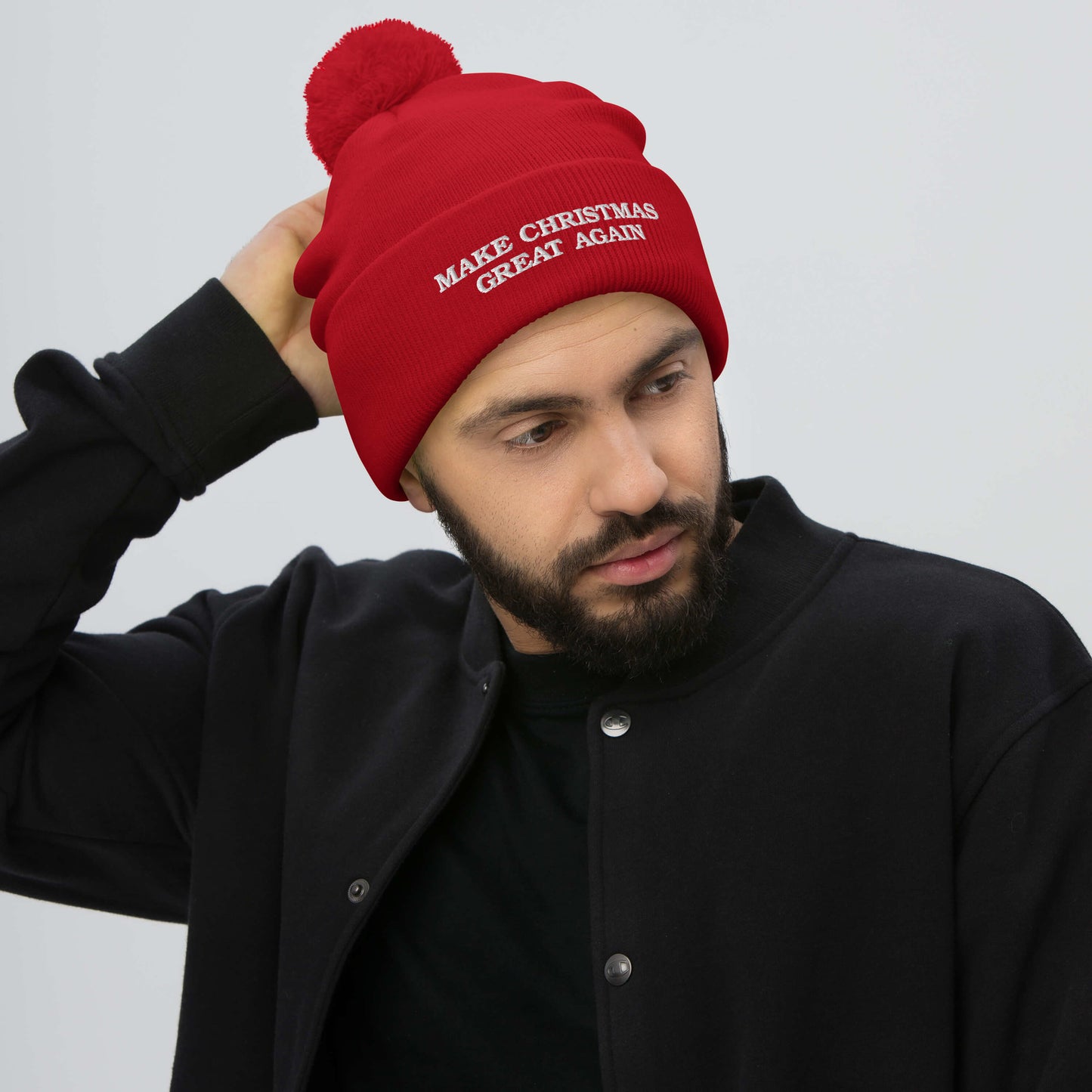 Make Christmas Great Again Pom-Pom Beanie