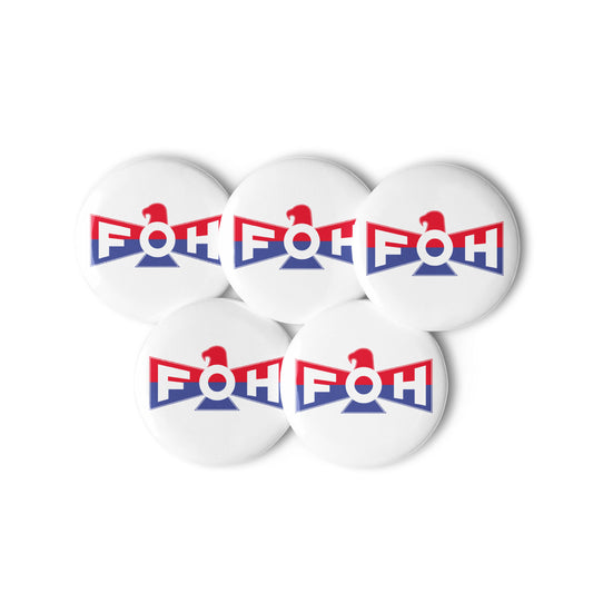 FoH Set of pin buttons