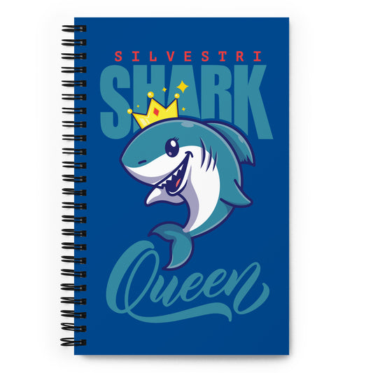 Shark Queen Spiral notebook