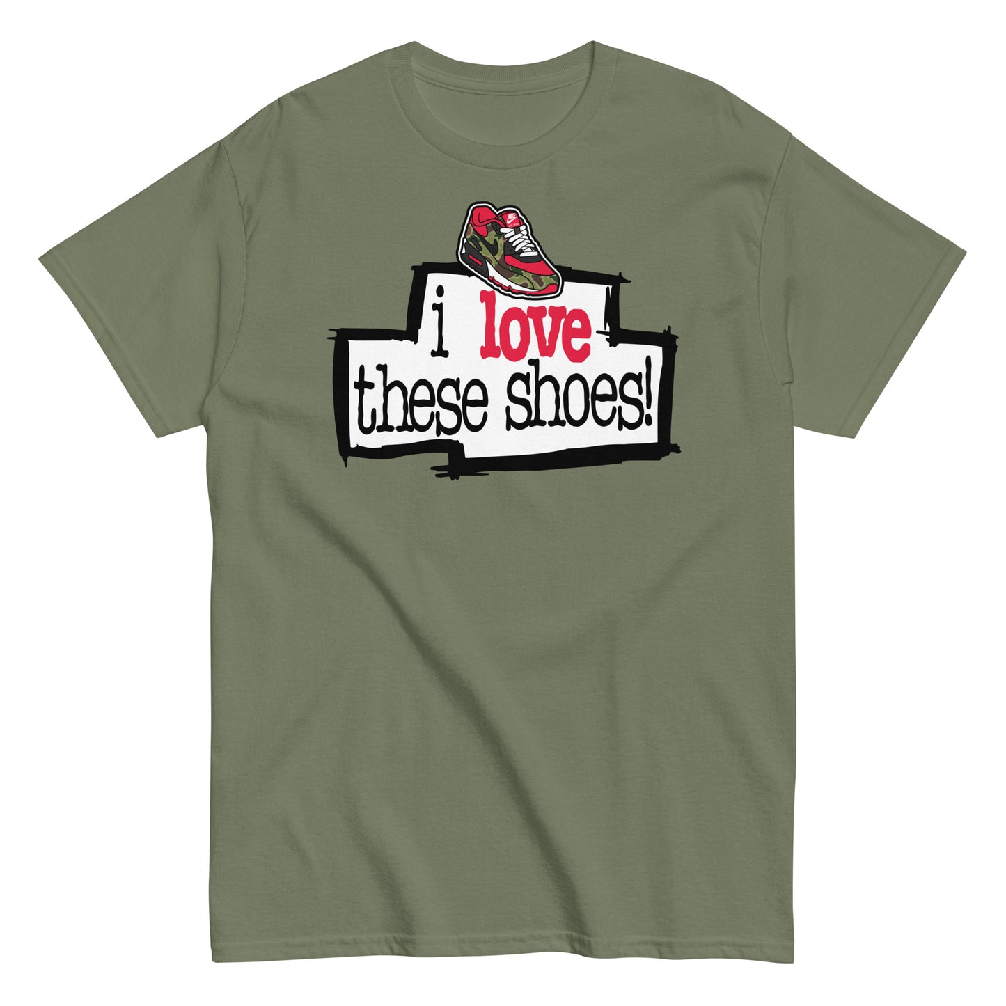 I love these Shoes AM90 camo Unisex classic tee