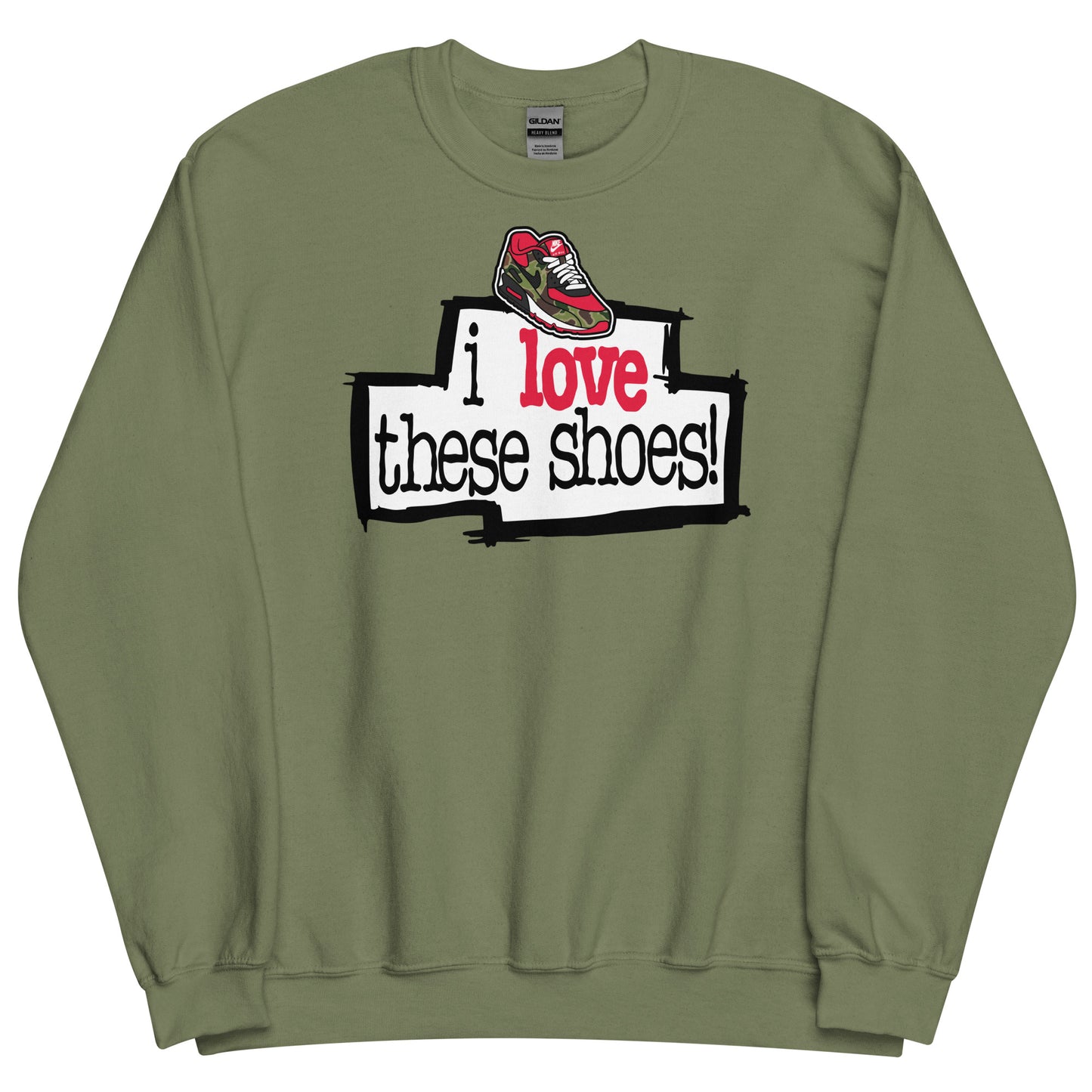I love these Shoes AM90 camo Unisex Sweatshirt