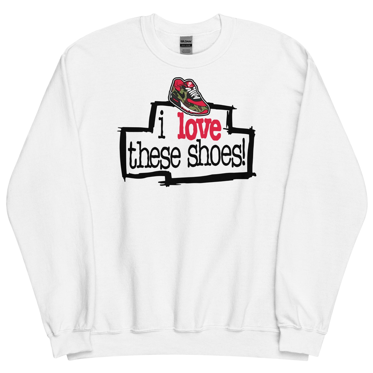 I love these Shoes AM90 camo Unisex Sweatshirt
