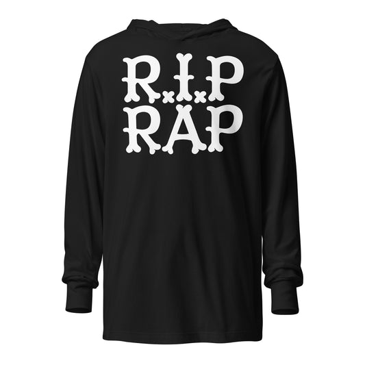 R.I.P RAP Hooded long-sleeve tee