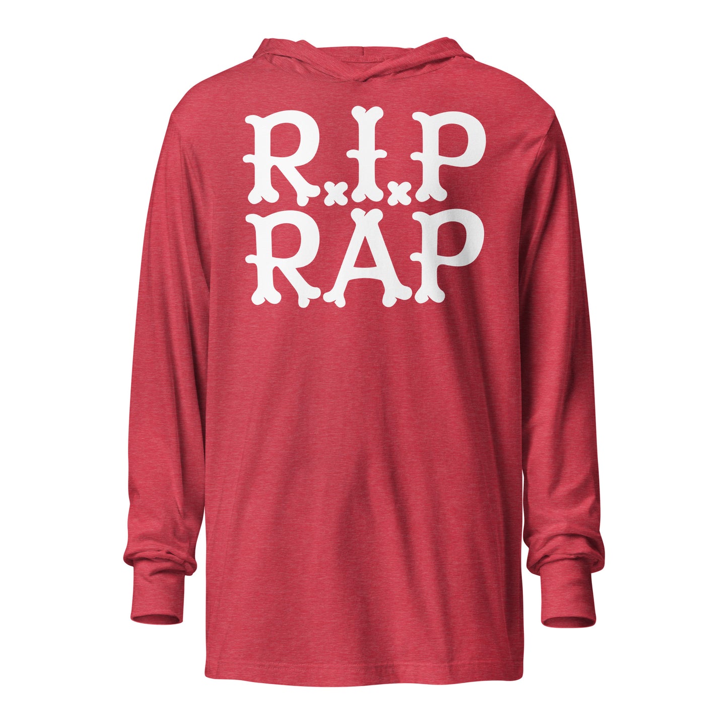 R.I.P RAP Hooded long-sleeve tee