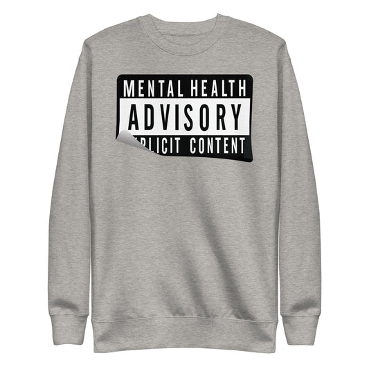 Mental Health Sticker Unisex Premium Sweatshirt