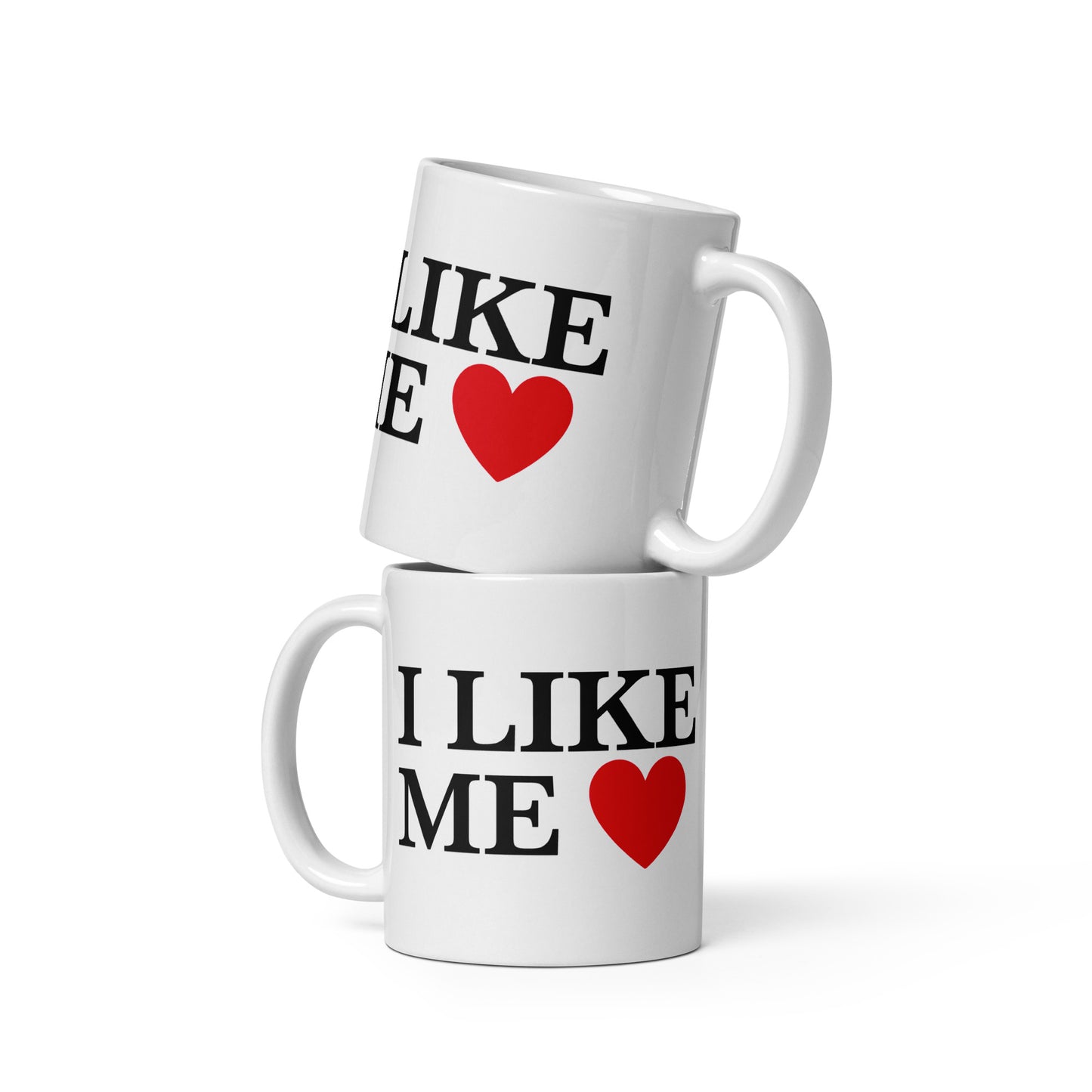 I Like Me White glossy mug