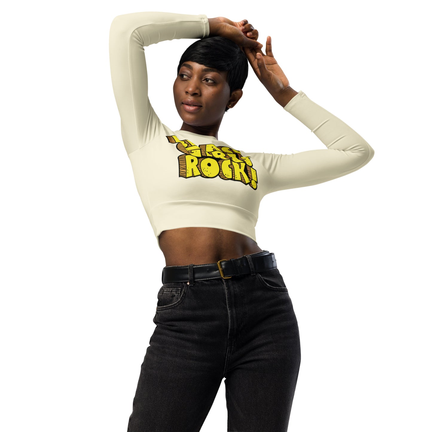 BLACK GIRLS ROCK Recycled long-sleeve crop top