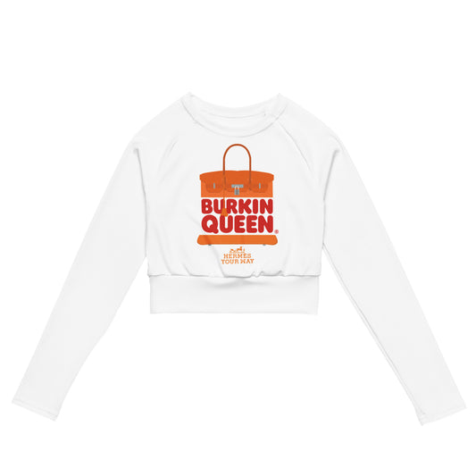 Burkin Queen Recycled long-sleeve crop top